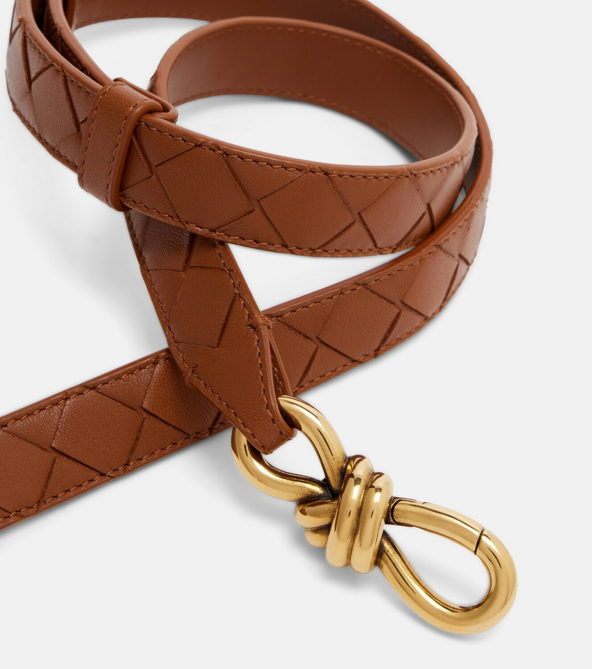 Bottega Veneta Andiamo Intrecciato leather belt