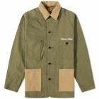 Human Made Men's Herringbone Coverall Jacket in Olive Drab
