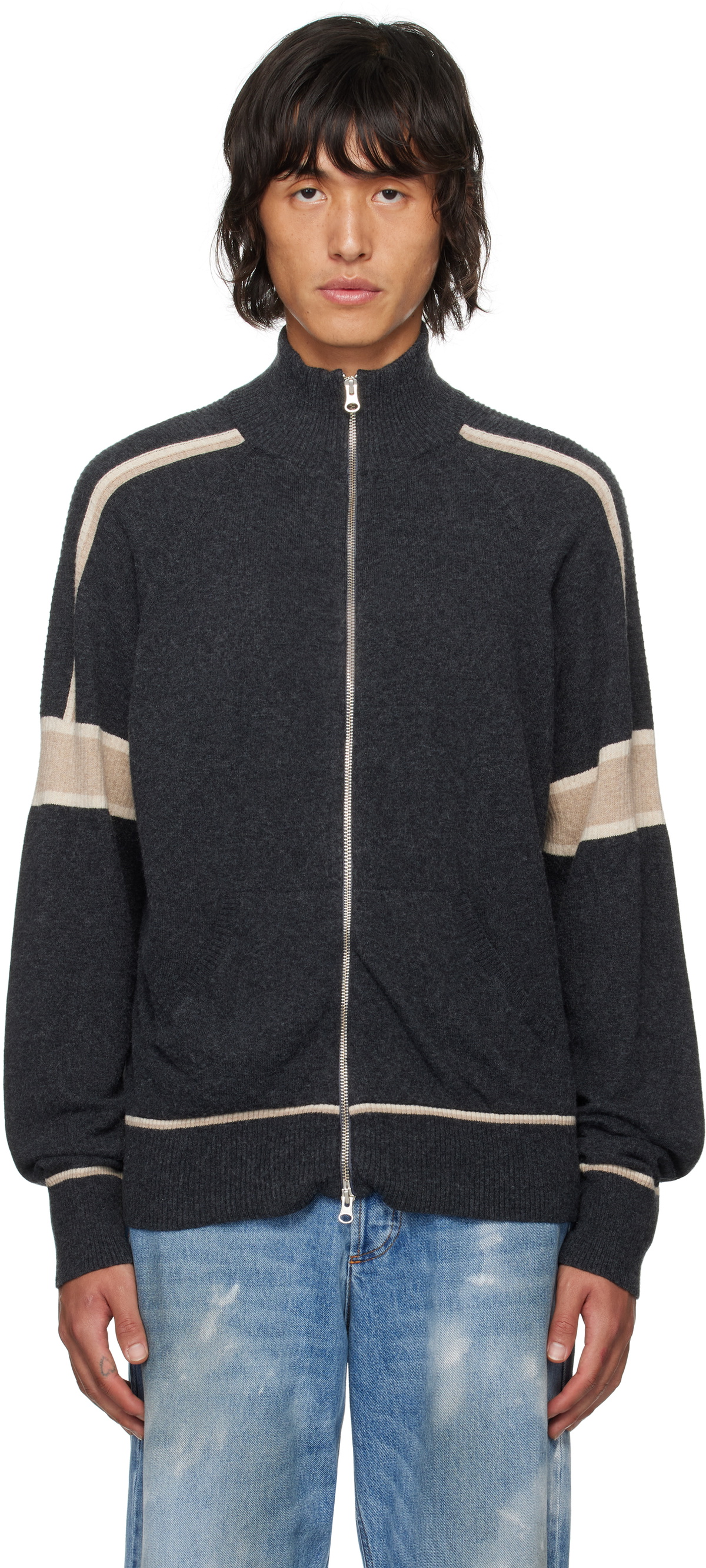 Gimaguas Black Pedro Zip Up Sweater