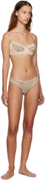 Poster Girl SSENSE Exclusive Pink & Taupe Priscilla Thong