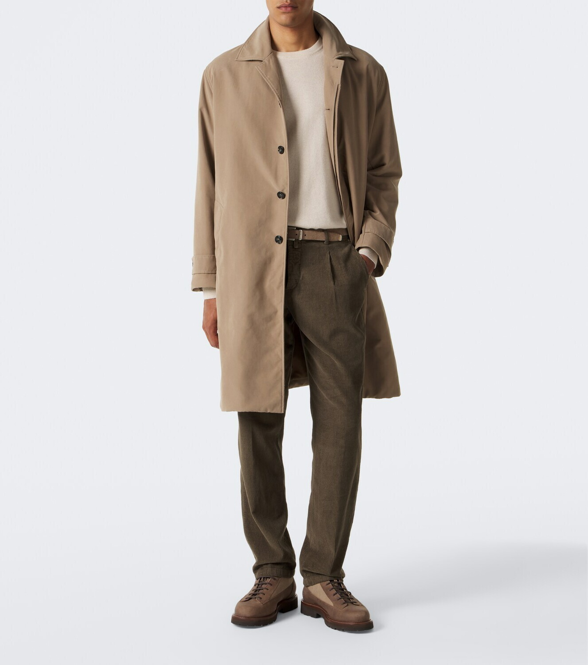 Kiton Cotton corduroy tapered pants