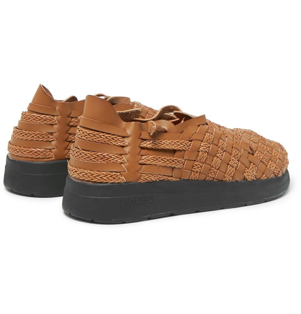 Malibu - Missoni Woven Faux Leather Sandals - Men - Brown Malibu
