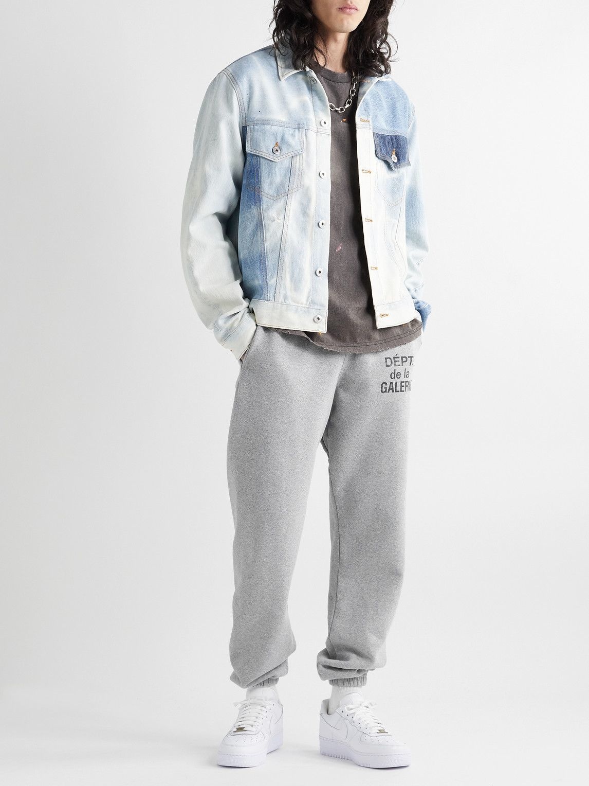 Gallery Dept. - Tapered Logo-Print Cotton-Jersey Sweatpants - Gray Gallery  Dept.