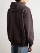 Stray Rats - Cutthroat Logo-Print Cotton-Jersey Hoodie - Brown