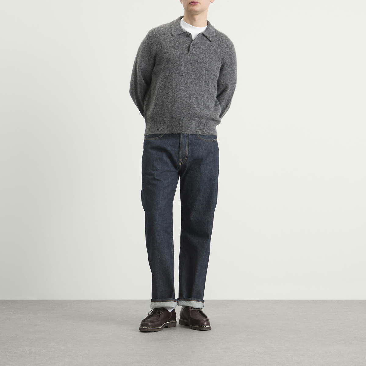 Corridor Men's Mohair Polo in Charcoal