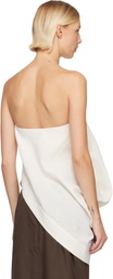 St. Agni Off-White Cloud Asymm Drape Top