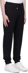 Hugo Black Stacked Logo Cotton Tracksuit Sweatpants