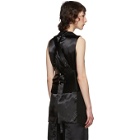 Ann Demeulemeester Black Leather Suspender Corset