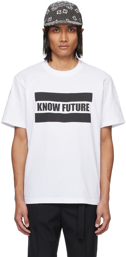 Photo: sacai White 'Know Future' T-Shirt