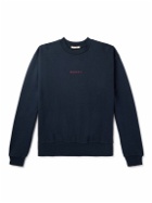 Marni - Logo-Print Cotton-Jersey Sweatshirt - Blue