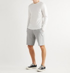 Reigning Champ - Wide-Leg Mélange Loopback Pima Cotton-Jersey Drawstring Shorts - Gray