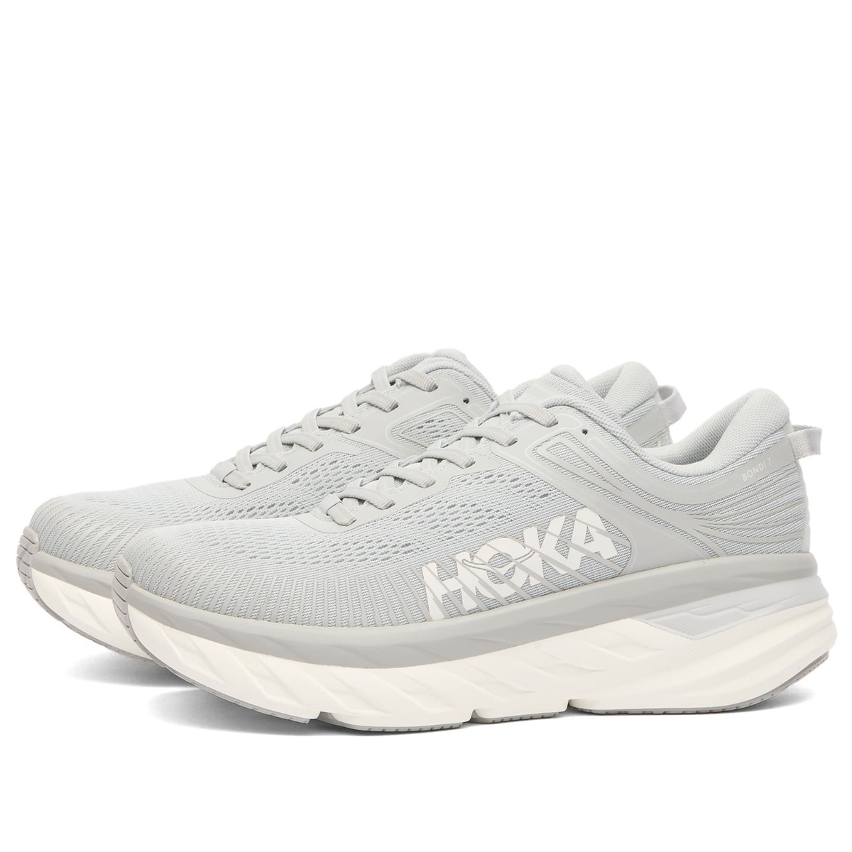 HOKA ONE ONE Women's Bondi 7 Sneaker in Harbor Mist/White