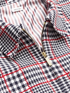 Thom Browne - Striped Checked Cotton-Tweed Bomber Jacket - Red