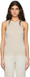 House of Dagmar Taupe Camelia Tank Top