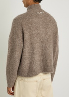 Picante Zip Through Alpaca-blend Jumper Brown