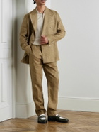 Frescobol Carioca - Zanini Double-Breasted Linen Blazer - Brown