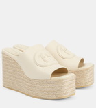 Gucci GG leather espadrille wedges