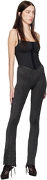 MISBHV Black Knitted Flared Trousers
