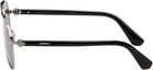 Burberry Gunmetal Metal Shield Aviator Sunglasses​