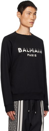 Balmain Black Print Sweatshirt