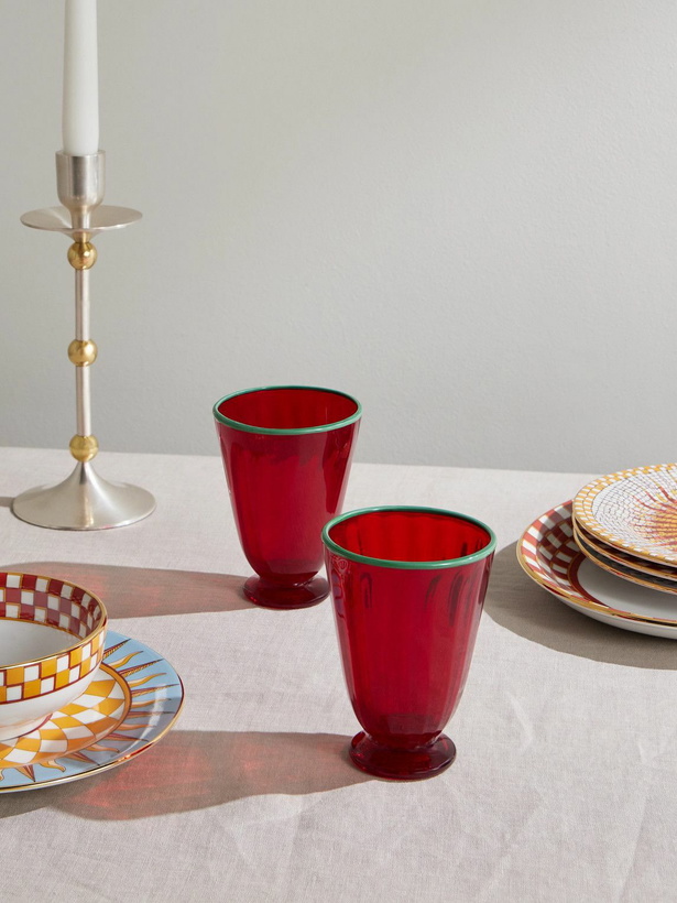 Photo: La DoubleJ - Rainbow Set of Two Murano Glasses