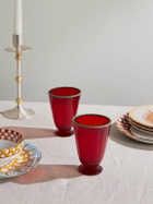 La DoubleJ - Rainbow Set of Two Murano Glasses