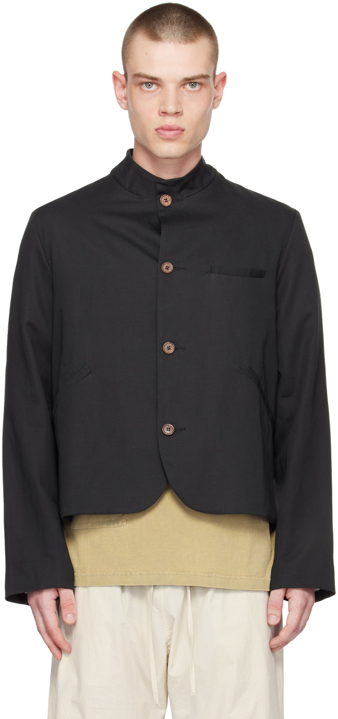 XENIA TELUNTS Black Band Collar Jacket
