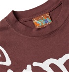 COME TEES - Printed Cotton-Jersey T-Shirt - Brown
