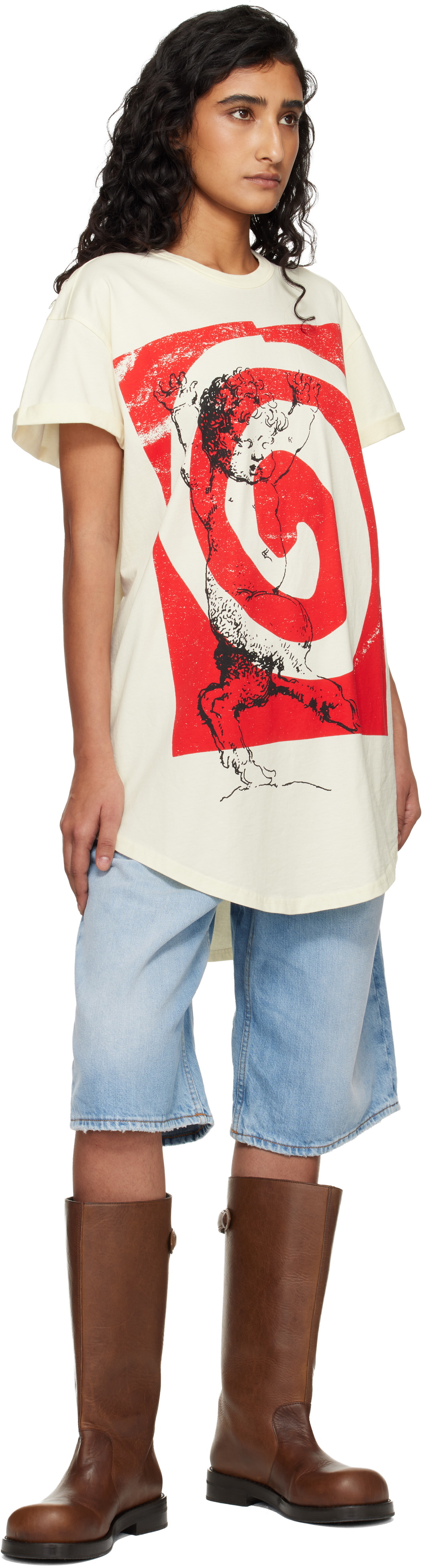 Vivienne Westwood Off-White Swirl Longline T-shirt