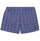 Missoni - Slim-Fit Mid-Length Printed Swim Shorts - Purple