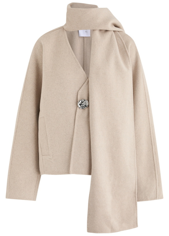 Photo: Day Birger ET Mikkelsen Desiree Scarf-effect Felt Jacket Cream