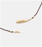 Marie Lichtenberg Evil Eye Baby 14kt gold locket necklace with sapphires