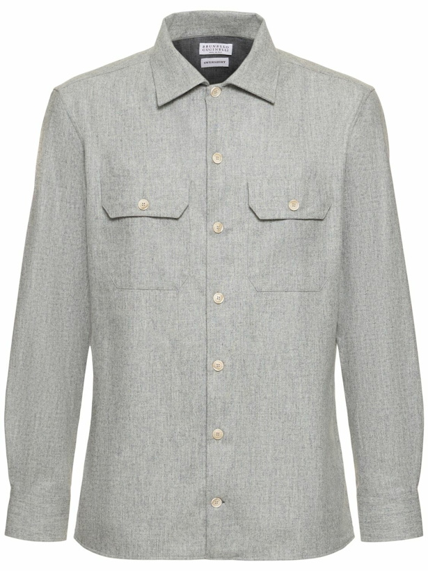 Photo: BRUNELLO CUCINELLI Wool Flannel Overshirt