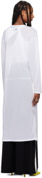 MM6 Maison Margiela White Printed Midi Dress