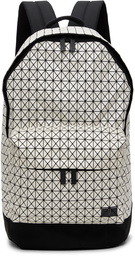 BAO BAO ISSEY MIYAKE White Daypack Metallic Backpack