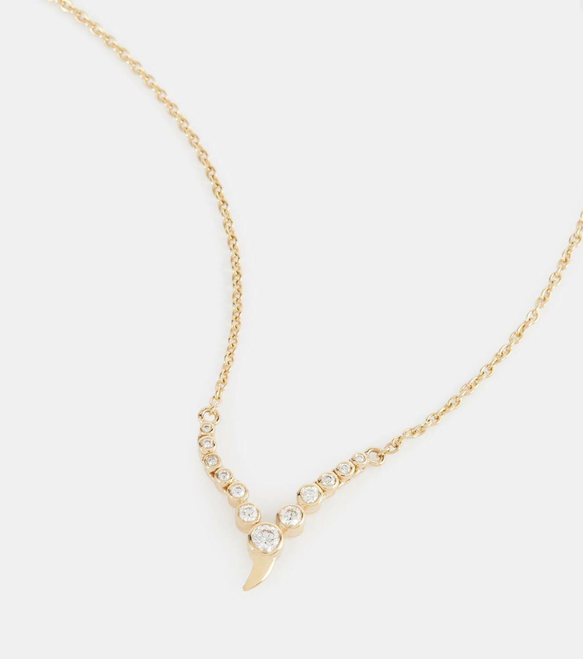 Ondyn Zen Small 14kt gold pendant necklace with diamonds