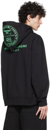 Wooyoungmi Black Glow-In-The-Dark Logo Hoodie