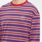 Brain Dead Men's 92 Striped Long Sleeve T-Shirt in Cherry Multi