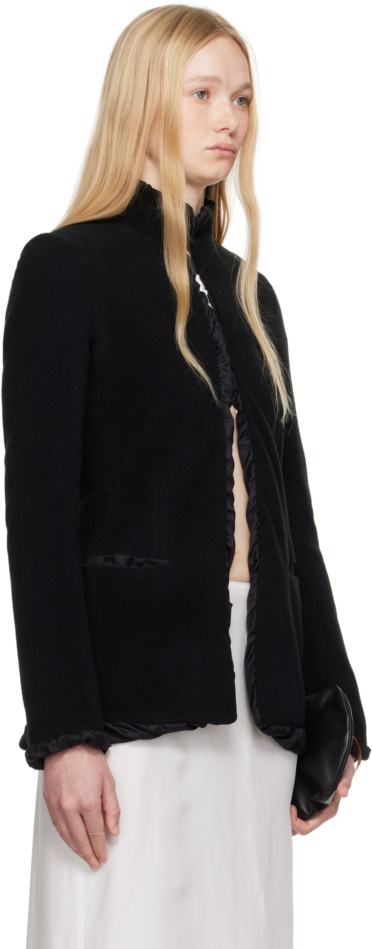 COLLEEN ALLEN Black Fleece Shrunken Jacket
