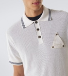 Jacquemus Voilier waffe-knit silk and cotton polo shirt