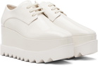 Stella McCartney White Limited Edition Elyse Monochrome Platform Derbys
