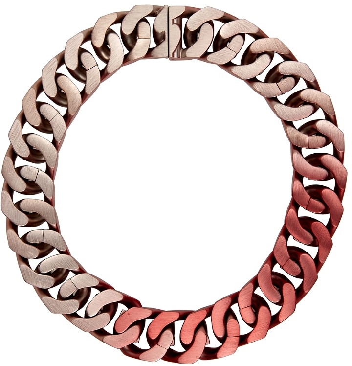 Photo: Givenchy Pink Medium Shading G Chain Necklace