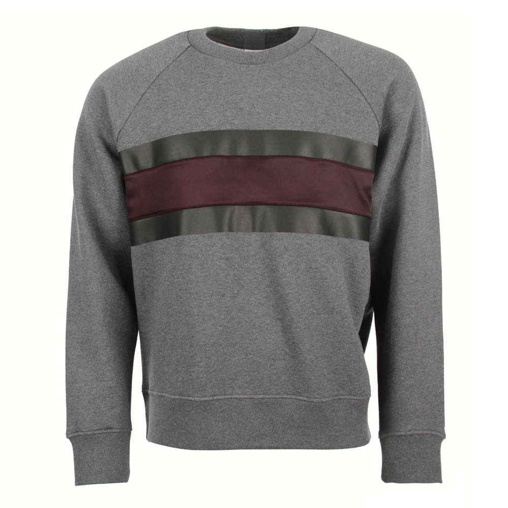 Oversized Sweatshirt - Grey / Plum