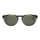 Han Kjobenhavn Black and Gold Timeless Clip-On Sunglasses