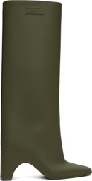 Coperni Green Rubber Bridge Tall Boots