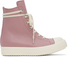 Rick Owens Pink High Sneakers