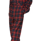 Wonders Red and Black Plaid Service Trousers