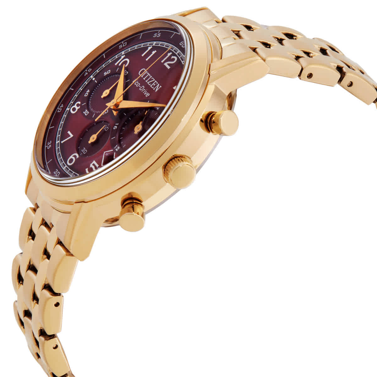 Citizen Eco-Drive Chronograph Red Dial Mens Watch CA4632-58X