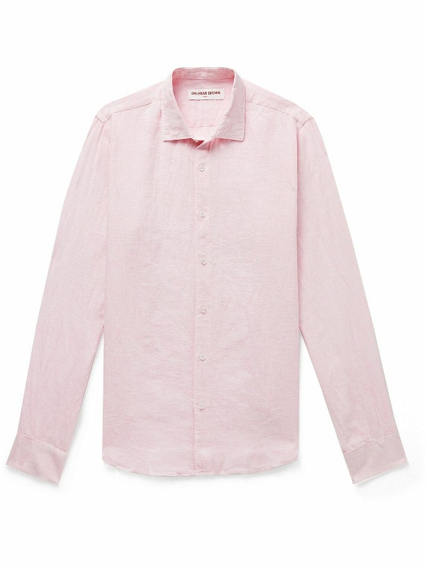 Photo: Orlebar Brown - Giles Linen Shirt - Pink