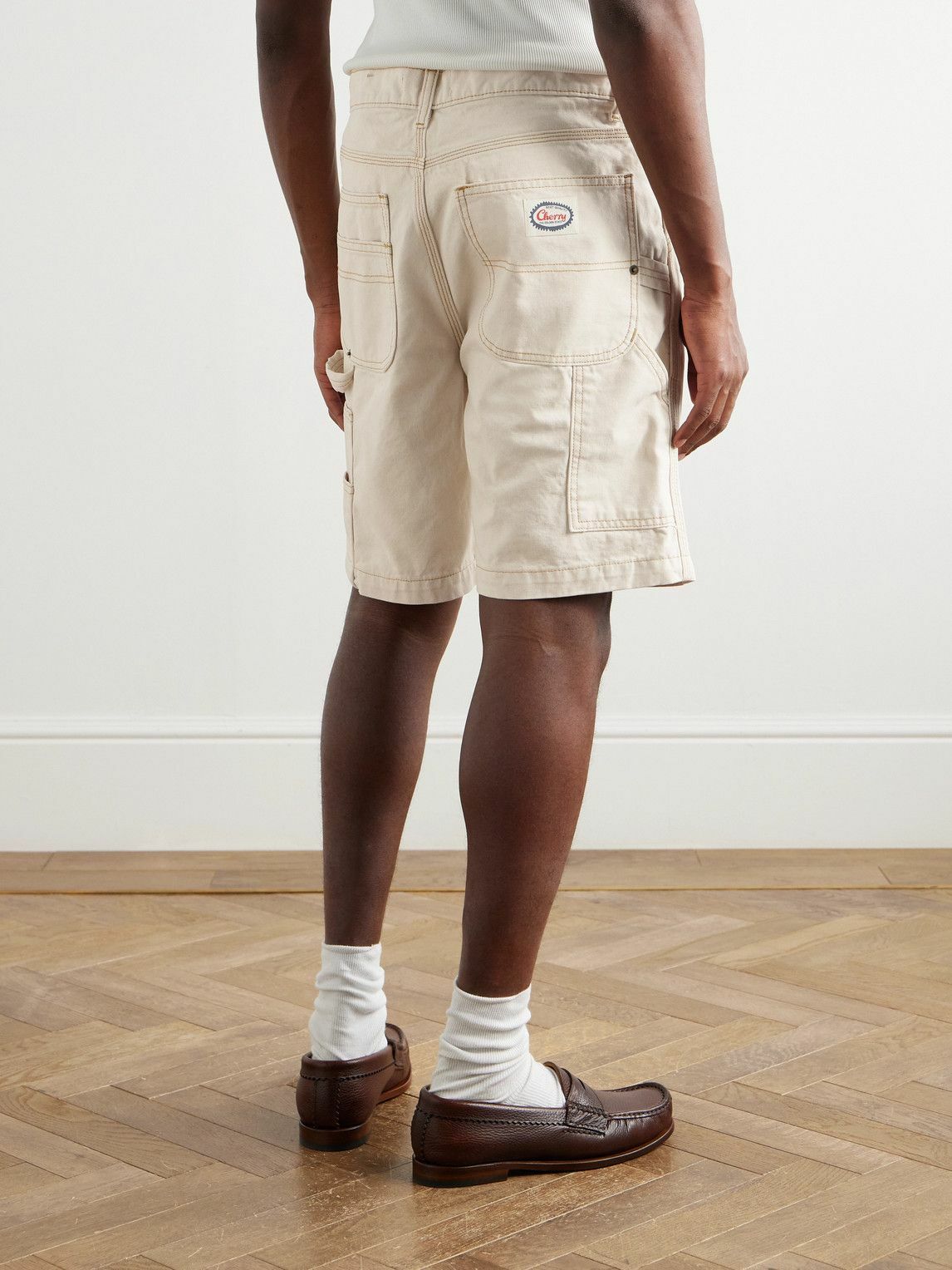 Cherry Los Angeles - Carpenter Straight-Leg Denim Shorts - Neutrals